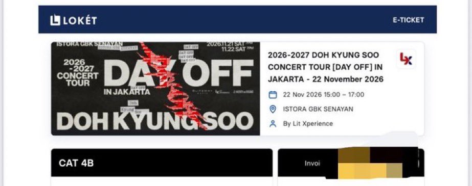 fzacuy's tweet photo. WANT TO SELL Doh Kyungsoo Day Off in Jakarta 

Cat 1A (Day 2)
3.250k/Tix (Sisa 2)

Cat 4B (Day 1)
1.625k/Tix (Sisa 2)

diurus sampe fisik
ada group wa
#zonajajan #zonauang https://t.co/sq8t9ZmNiq