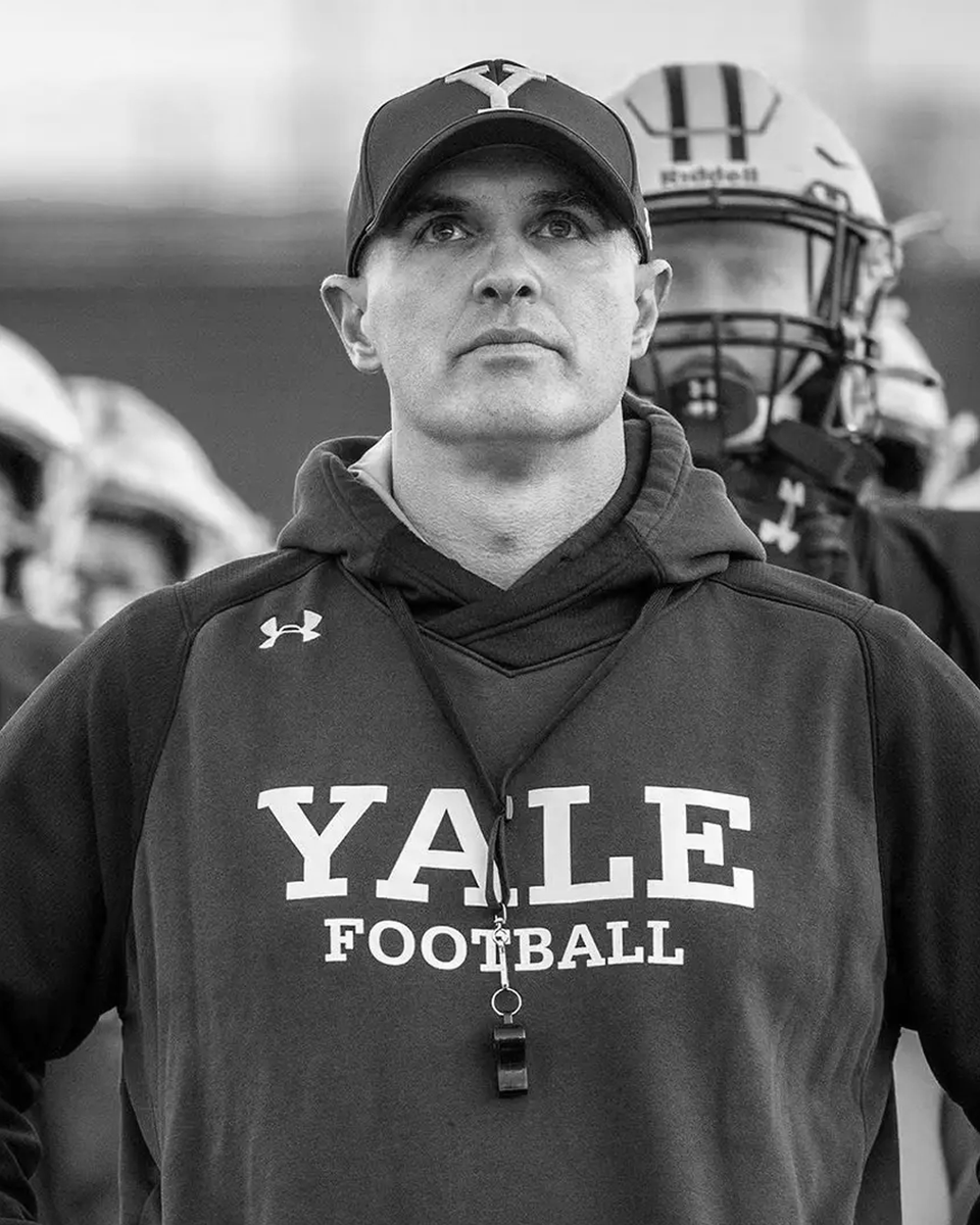 IvyLeague's tweet photo. HONORING TONY RENO.

A league-wide moment of silence will be observed prior to all Ivy League football home games today in remembrance of former Yale head coach Tony Reno, who passed away Friday. https://t.co/hYNHogZQLO