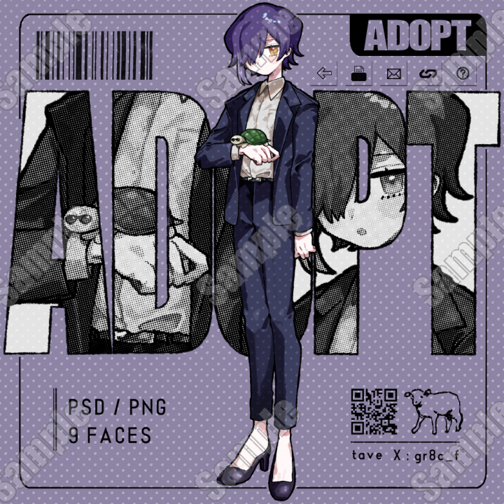 gr8c_f's tweet photo. 【つなぐ/キャラ販売】
Adopt :: MURASAKI-KYABETSU
https://t.co/XtPKgo2qWl

#つなぐ #キャラ販売 #立ち絵販売 #adopt
SKIMAさんにて掲載していたカメさん+刑事風女性の立ち絵をPNG+PSD納品でオークションへ掲載変更いたしました！
カメさんも差分が9種あります🐺
素敵なご縁がありますように.* https://t.co/wUmN7aaEZP