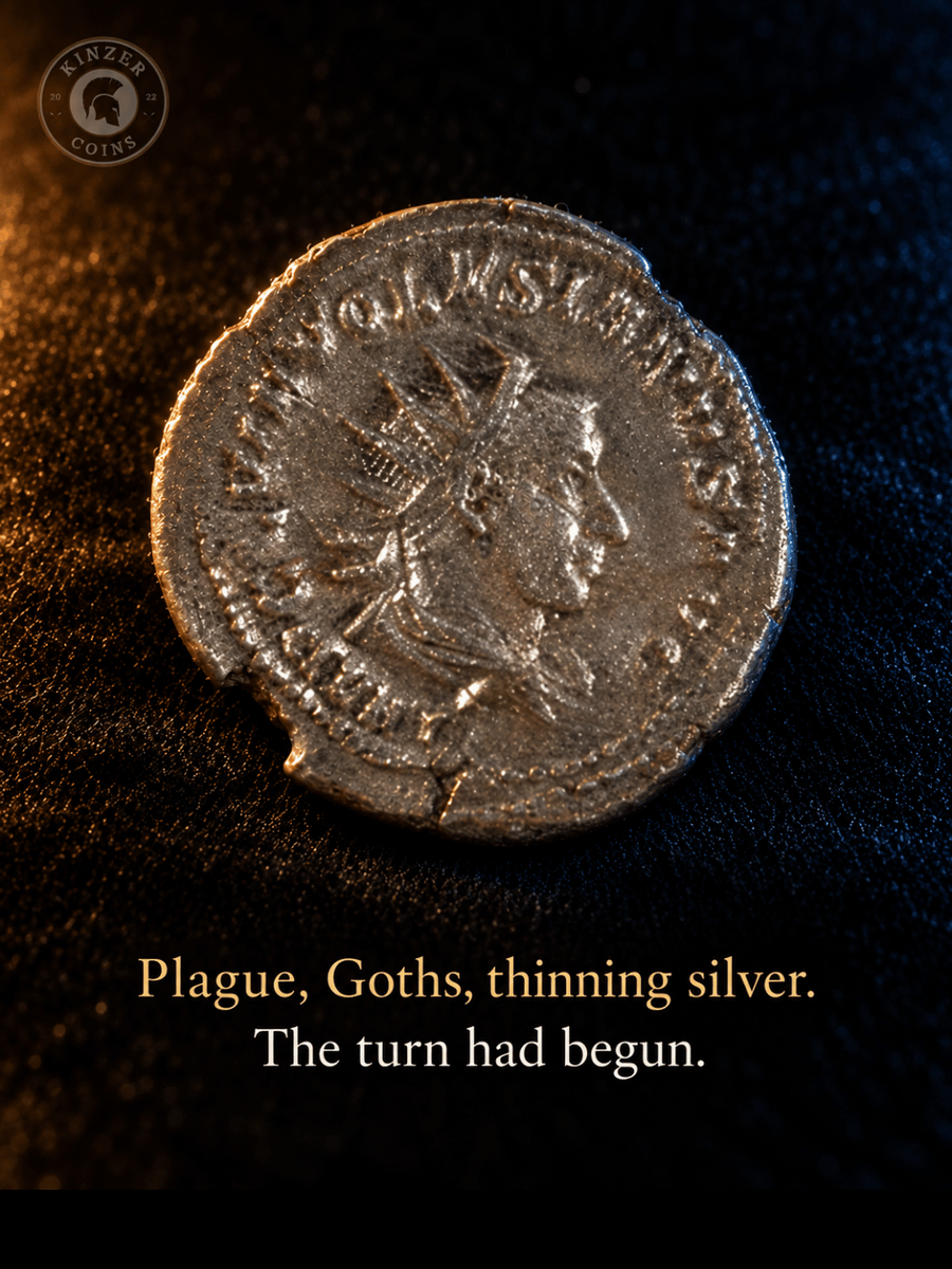 KinzerCoins's tweet photo. Would you have ruled during a plague?
Volusian co-ruled Rome with his father Trebonianus Gallus from AD 251 to 253, right as the Plague of Cyprian tore through the empire.
https://t.co/Php7uJb1qF
#AncientCoins #RomanEmpire https://t.co/0RJ1Y4GwGF