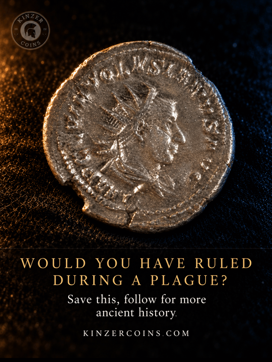 KinzerCoins's tweet photo. Would you have ruled during a plague?
Volusian co-ruled Rome with his father Trebonianus Gallus from AD 251 to 253, right as the Plague of Cyprian tore through the empire.
https://t.co/Php7uJb1qF
#AncientCoins #RomanEmpire https://t.co/0RJ1Y4GwGF