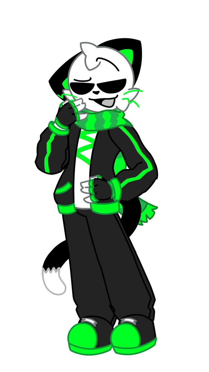 MaryTheAnimator's tweet photo. Para recompensar meu sumiço de algumas semanas, fiz esse desenho da oc de um capetinha que chamo de amigo 
😼🟢⚡
#art #oc #nick #nickcat #speedpaint https://t.co/EhCNhpDLNg
