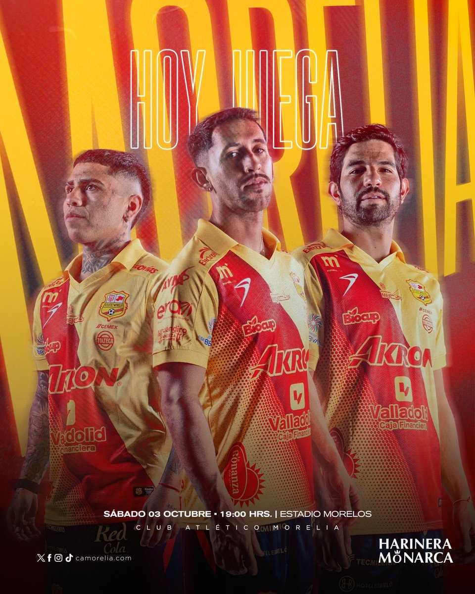 C_A_Morelia's tweet photo. | Harinera Monarca | Hoy toca disfrutar y alentar 🫵🎺

Hoy juegan mis Canarios, tus Canarios, nuestros Canarios… ¡hoy juega Morelia! 🔴🟡

#DelCanarioSoy https://t.co/KYwm9RdBfL