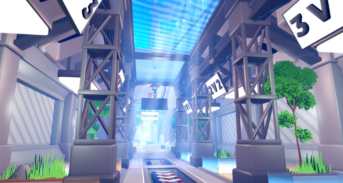 paleinsnow's tweet photo. stylized rivals style lobby 

#RobloxDev #RobloxStudio #Blender #Stylized https://t.co/kyUJ2nqFET