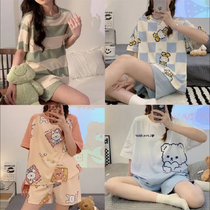 haniiisaurus's tweet photo. one set baju tidurnya kakak. bahan milk shreds (adem) dan poliester https://t.co/7FFv1ptOba