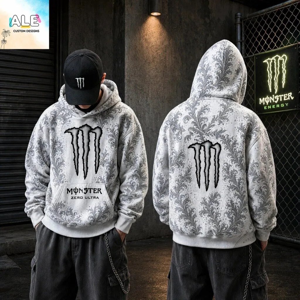 Alecustom01's tweet photo. Unleash high-energy style! ⚡🤍 Monster Energy Zero Ultra all-over print white hoodie with intricate grey filigree.
Shop: https://t.co/alB5DsuLTP
#MonsterEnergy #ZeroUltra #StreetwearHoodie #AllOverPrint https://t.co/ovsvVxnd3M