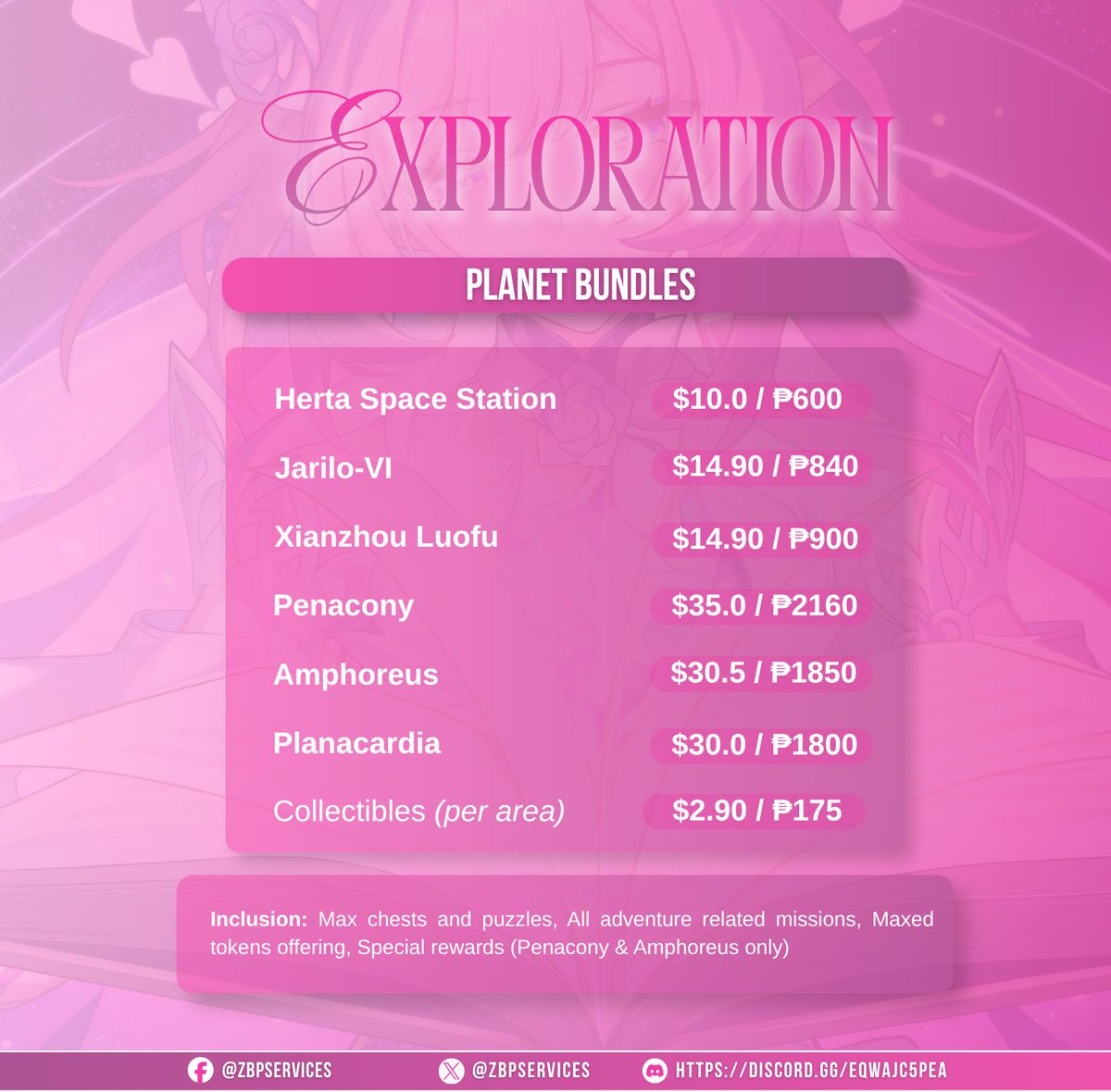 ZBPServices's tweet photo. hsr commissions are open! ⟡
first time clients gets 10% off!
has loyalty card for clients! 

for pricelist &amp; vouches:

�� https://t.co/bTNcKjQmR3 
— https://t.co/hZCN1aNRbL

t. lf for wts wtb pilot genshin impact zzz hsr sell buy #genshintwt #hsrtwt #zzztwt #promotwt #hsrpilot https://t.co/g8Mk8qHxKH