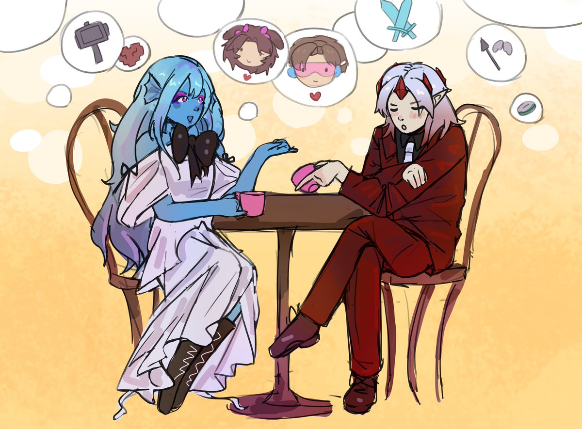 Lm_mathayka's tweet photo. Spill a tea 
#dol9hinfanart #sanhezfanart https://t.co/yjy01ioR7t