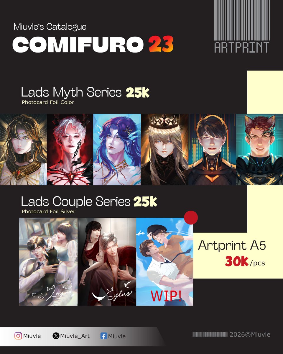 Miuvle_Art's tweet photo. [ 💙 &amp; 🔃 appreciated ]
#CF23 Pre-Order!
📍Special discount for Pre-order
❄️ Free photocard for Zayne Girlie
📅 Until September 20th
🩵 Pickup (both days) / mail order
Booth: R-55 AB
Fandom : Love &amp; Deepspace, Tears of Themis, ABO, MBTI https://t.co/c6Uiedm9RK