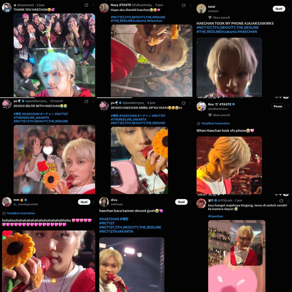 HCbodyguard's tweet photo. haechan is on another level with his fan service like interacting with every single fan and taking photos with everyone!!!! 🥺 he’s just so sweett https://t.co/8m2vFZyNVw