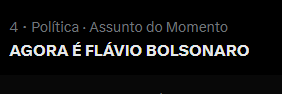 GayerGus's tweet photo. Já passamos a esquerda
AGORA É FLÁVIO BOLSONARO