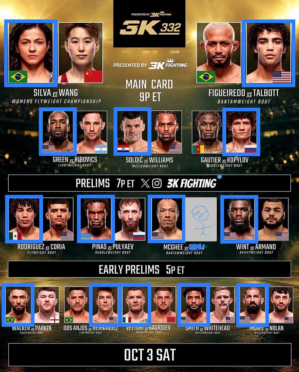 OwenWhiteMMA's tweet photo. Official Picks for #UFC332 https://t.co/PKx3RpdGkj
