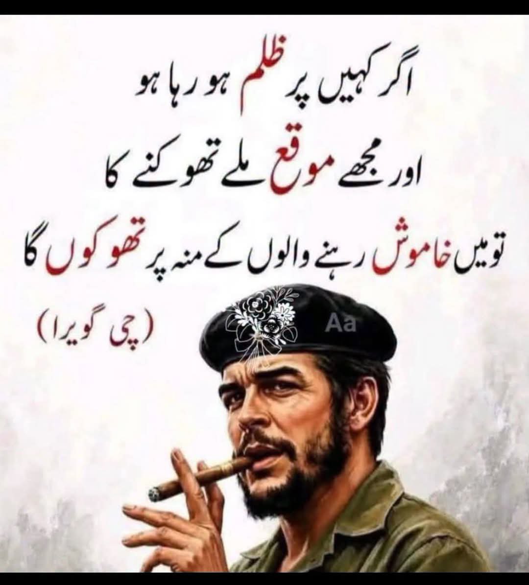 JimmyVirkk's tweet photo. عمران خان کہتا تھا کہ پاکستان کے پڑھے لکھے لوگ intellectuals بہت بزدل ہیں۔ ظلم کے خلاف آواز نہيں اٹھاتے۔ 

آج عوام اور نوجوان مزاحمت کر رہے ہیں لیکن پاکستان کی ساری intelligentsia مری پڑی ہے۔ آپ کو ان کے اراکین ملیں تو چی گویرا کی نصیحت پر عمل کرتے ہوئے ان پر تھوک دیجیے گا۔ https://t.co/YuS9EZEmwN