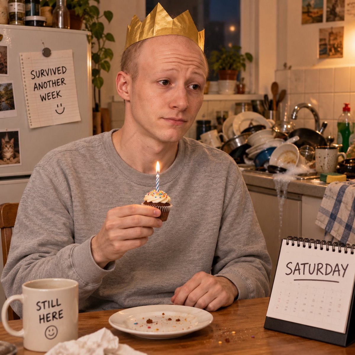 FeelsGuyOnSol's tweet photo. $WOJAK made it to Saturday. The dishes have requested a recount. https://t.co/YpWn9akZnU