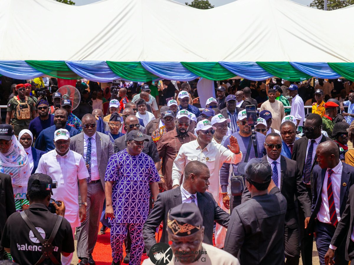 GovAgbuKefas's tweet photo. Today, the All Progressives Congress (APC) in Taraba State officially launched the Door-to-Door Movement, a grassroots mobilization drive for the re-election of President Bola Ahmed Tinubu and my own re-election bid.

We unveiled campaign vehicles for the movement alongside the representative of the Founder/Convener of the PBAT Door-to-Door Movement, High Chief Oweizide Ekpemupolo (Tompolo). He noted that the initiative is designed to coordinate and consolidate support for President Tinubu and all APC candidates across every polling unit ahead of the 2027 general elections.

The launch also provided an opportunity to reaffirm our commitment to attracting more development to Taraba and to implementing more pro-people policies when re-elected in 2027.

Taraba is fully ready for the Renewed Hope era. The choice remains clear — APC, from top to bottom.

#MovingForward