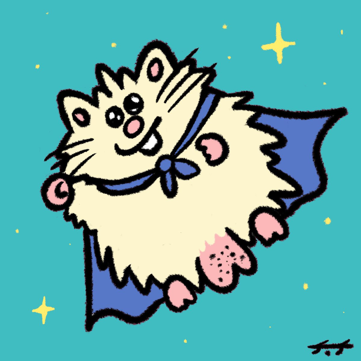 attsuu02's tweet photo. 🦸‍♂️🐹

 #イラスト #ゆるい絵 #ゆるいイラスト
 #illustration #おえかき #長毛ハムスター https://t.co/B9Thzb20Rg