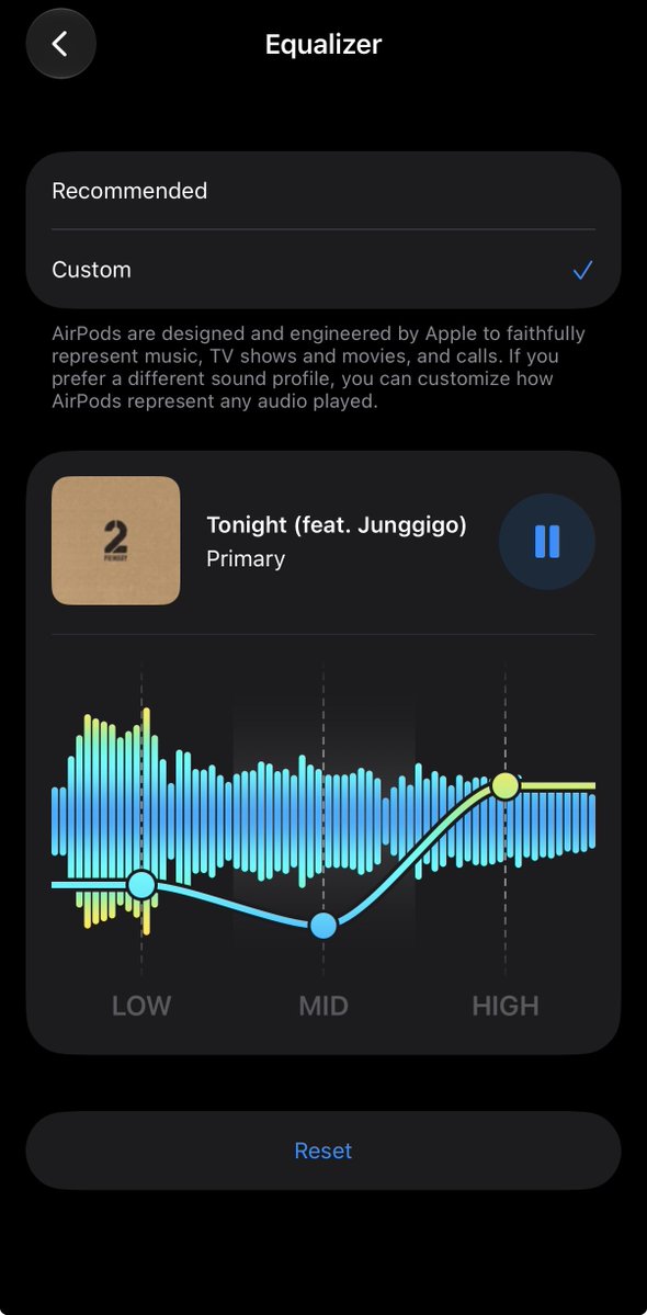 kaoru96394972's tweet photo. ios27 + airpods pro 3でequalizerの設定きてた！ https://t.co/dkTTzlklvA
