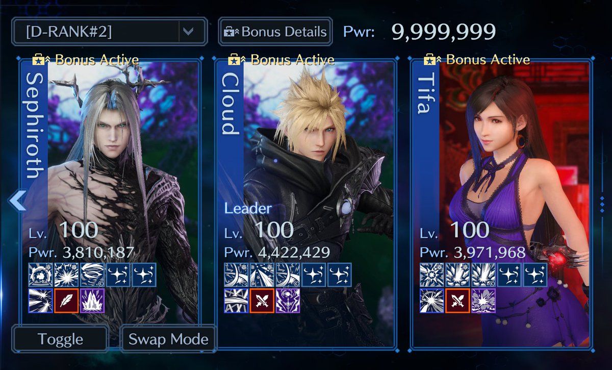 joragaKurizu's tweet photo. Memorial "Power creep" party screen /o/ and remember, Yuffie the best grill!
Thx NeverCrisis and Tentacrew for all those Guild Battles <3 and all other people i met in FFEC
#ffec https://t.co/Kk4OpgdOPy