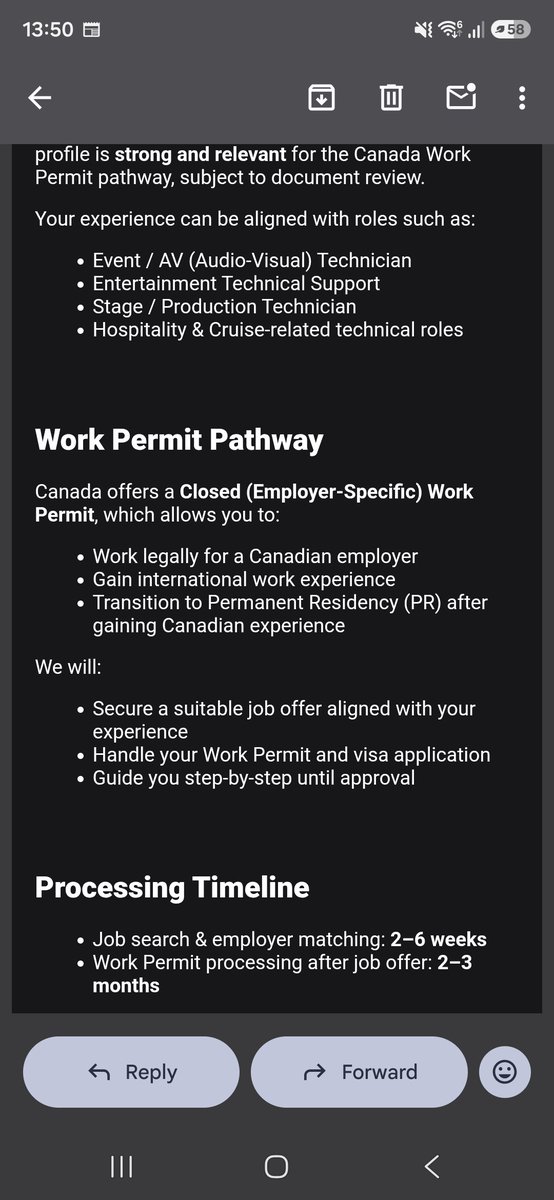 Mahesh1553849's tweet photo. 🚫 Don't fall for TCP Immigration! Red flags to watch out for: upfront fees (they took $350 USD from me), guaranteed visas, and fake job/visa offer letters from a fake lawyer named Peter Poon. Verify everyone on the official CICC register! #VisaScam #MoveToCanada https://t.co/0dQdHnEJgc