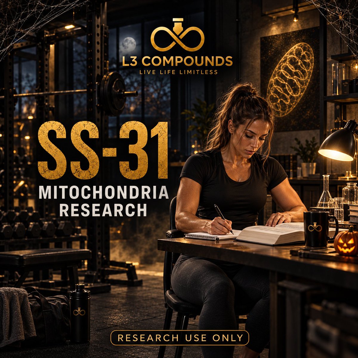 l3compounds's tweet photo. SS-31 is today’s mitochondrial research feature. ⚡🧬 What detail from the literature surprised you most? Research use only.   

#SS31 #MitochondrialResearch #PeptideResearch https://t.co/rd4Rbi9bxd