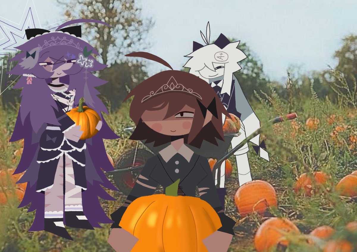 St3ry_Shuk1's tweet photo. Day 3 - pumpkin patch (the purple hair person(camellia) is Alice’s friend for who haven’t read her info) finally locked in on art for once🥀 #FPEtober2026 #fpe #fpealice #fpeoliver #fundamentalpapereducation #fpePrincessCamellia https://t.co/2k5hAJWBN9