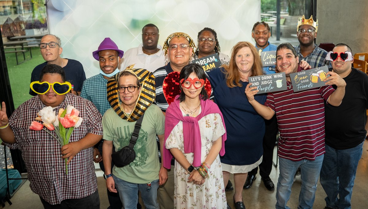theheartprogram's tweet photo. All our guests and, of course, our trainees had a blast at Happy Hour. Many thanks to our Photobooth Underwriters Tanya B. White and Cindy Hart for bring this cherished tradition back each year! https://t.co/1ijnZkRN3p