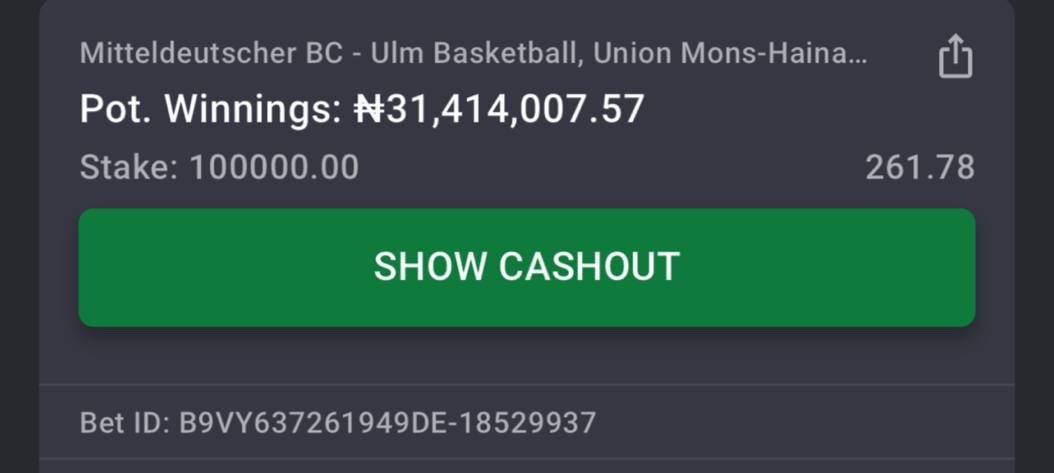 Emmanuel_Tips's tweet photo. HOME AND OVER  🏀 BET9JA 

5TLXL9J - 285 ODDS
5TLXVFC - 100 ODDS
5TLWR2D - 30 ODDS
5TLZB79 - 20 ODDS

#Bet9jaCode
Register here 👇👇
Link: https://t.co/4HdRydKggV https://t.co/dm410lNsCf