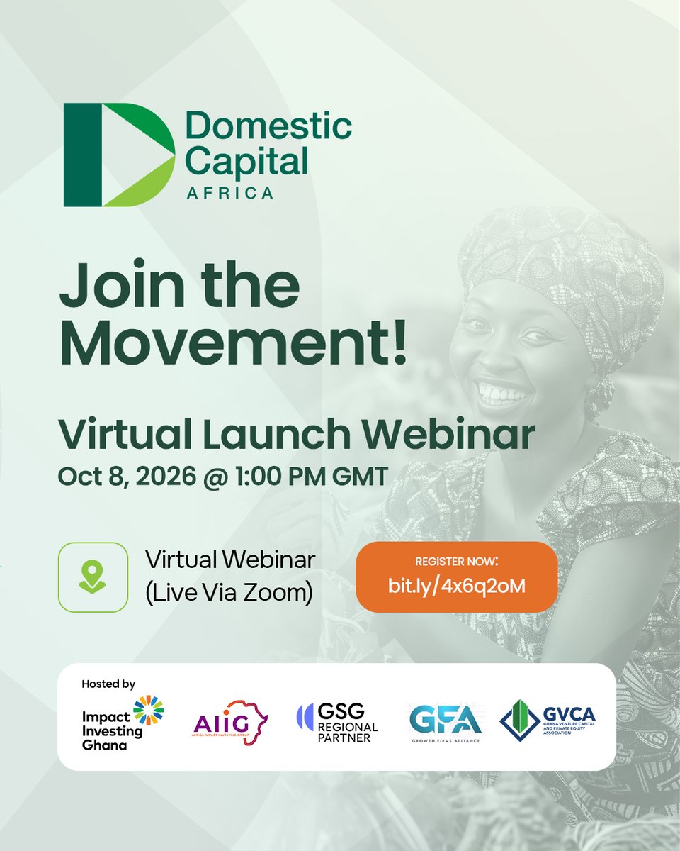 ImpactInvGh's tweet photo. Whether you are a pension trustee, fund manager, corporate investor, or policymaker, this session is packed with practical frameworks.   
🗓 Thursday, Oct 8, 2026 | 1:00 PM GMT   
🔗 Reserve your seat: https://t.co/K5VdnRb9mJ https://t.co/hCBRs9DtYz