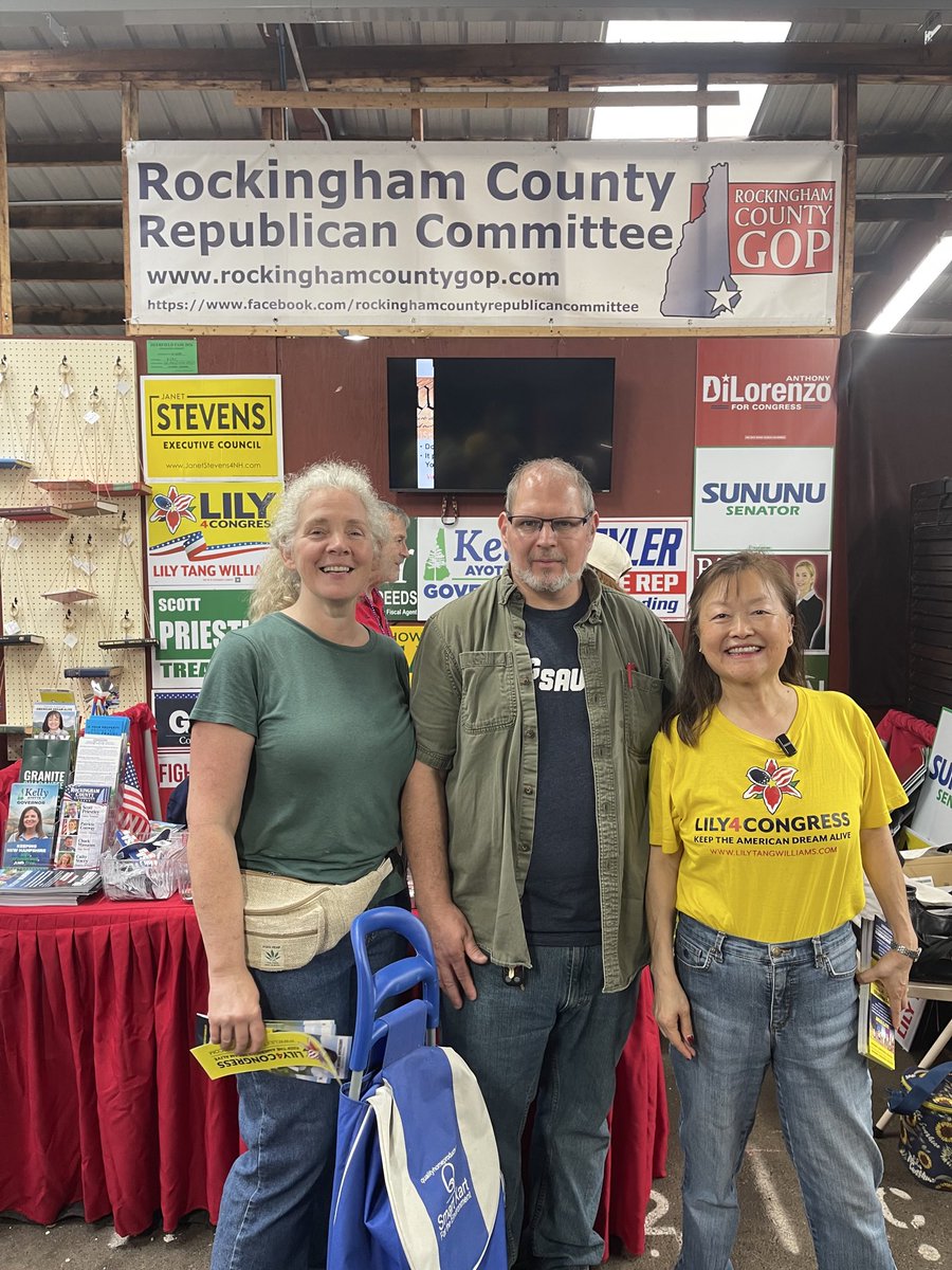 Lily4Liberty's tweet photo. I had a wonderful time yesterday at Deerfield Fair, NH. Thank you for stopping by at the GOP booth (inside Building 3) &amp; greeting me outside. 

I am going to Claremont’s 29th annual festival &amp; Chili Cook-Off today. So many fun things to do in this beautiful fall season. See you! https://t.co/CbmryW7RXX