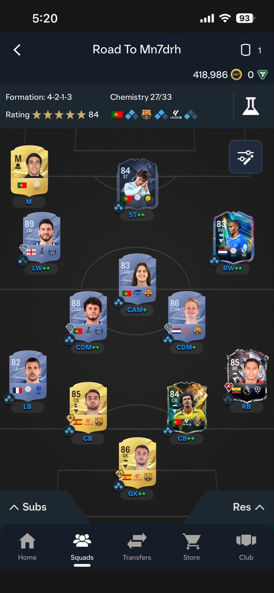 Saad02O's tweet photo. @SG1YT 12مع هزيمتين مدري كيف هزمتها وافكر اسوي التشكيله ذي🙃 https://t.co/JtZBei2MNE