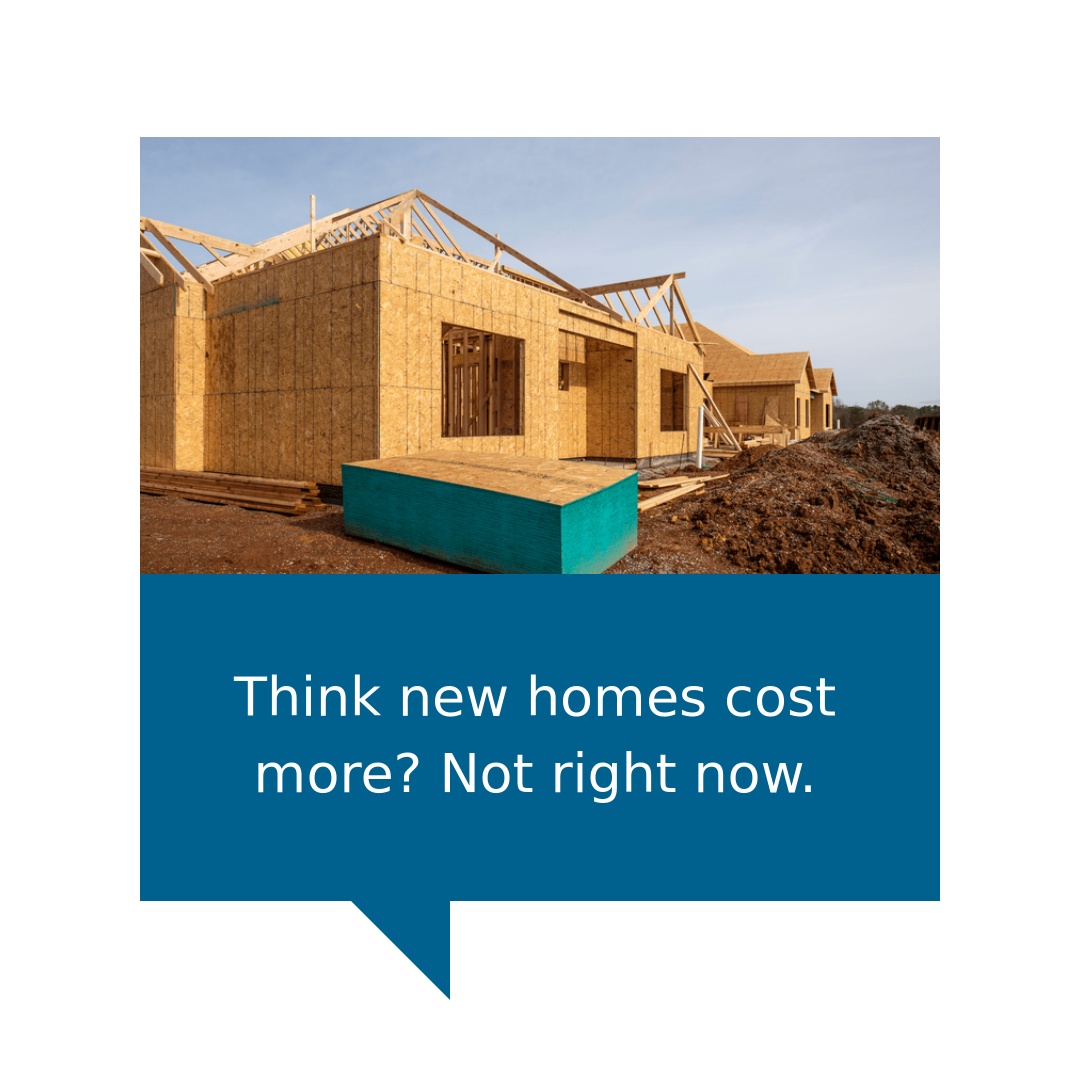 HitMam9's tweet photo. Photo by Patti Green-Kent on September 02, 2026. May be an image of text saying, “Think new homes cost more? Not right now. https://t.co/nsbQFcUCKC