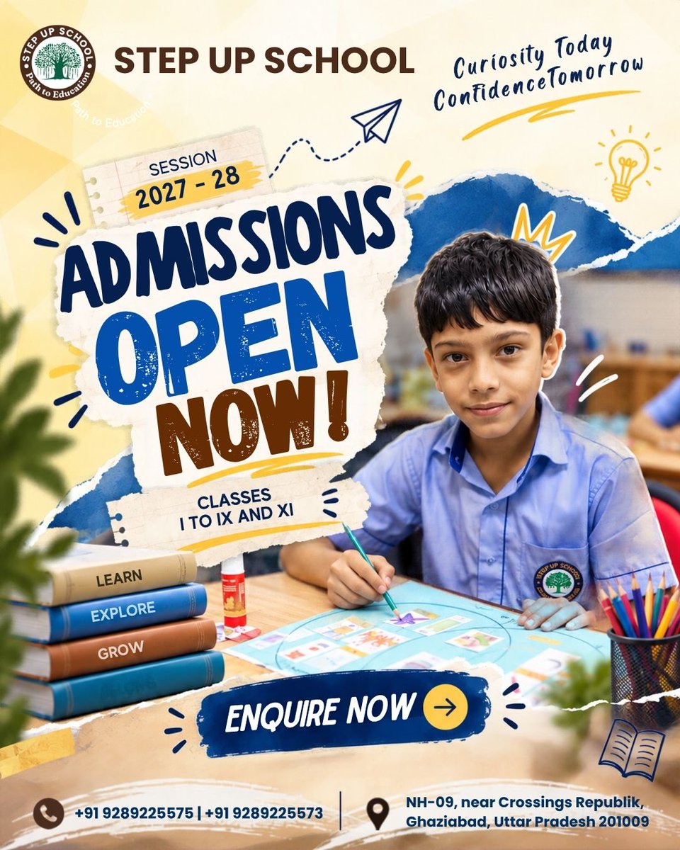 StepUpSchool2's tweet photo. EVERY BIG DREAM STARTS WITH A SMALL STEP! 

And every child deserves the right environment to take that step with confidence.

At Step Up School, we encourage young minds to stay curious, explore new possibilities and grow into confident individuals. https://t.co/wEt9OPuaMM