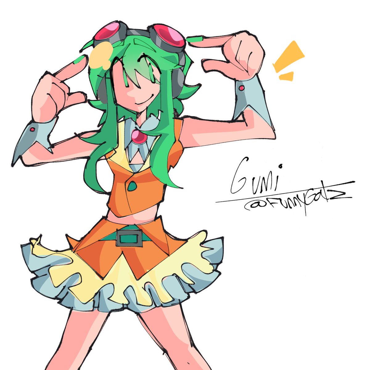 FunnyGalZ's tweet photo. Gumi! 💚 #vocaloid #fanart https://t.co/Y8BFz926Tt