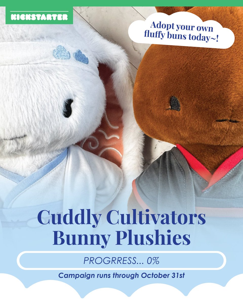deathlyfruit's tweet photo. the cuddly cultivator plushie campaign is officially live !! 🩵❤️

from now until October 31st, you can adopt your own fluffy boys to love~ check out my page to see all about it and submit your pledge ✨ https://t.co/kvEMMl8a0v