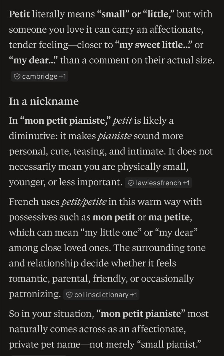 aquaticdragonm's tweet photo. @07fridayasa It means "my little pianist" in direct translation. But in French, they use "Mon/my" differently. https://t.co/gh9HgxxTvj