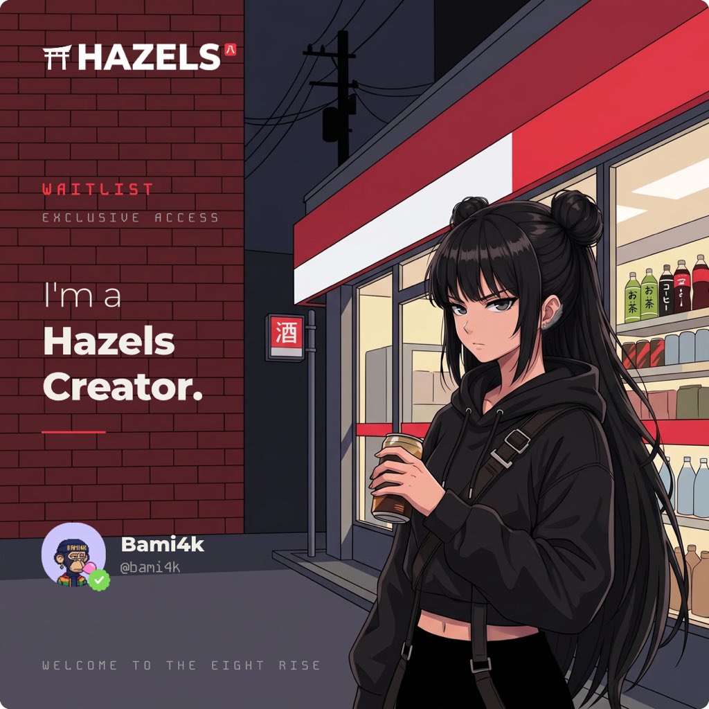 bami4k's tweet photo. I'm a Hazels Creator — I'm on the Waitlist. @0xhazels #WEAREHAZELS

https://t.co/yVvGNz6lTQ https://t.co/F64SjT5gWv