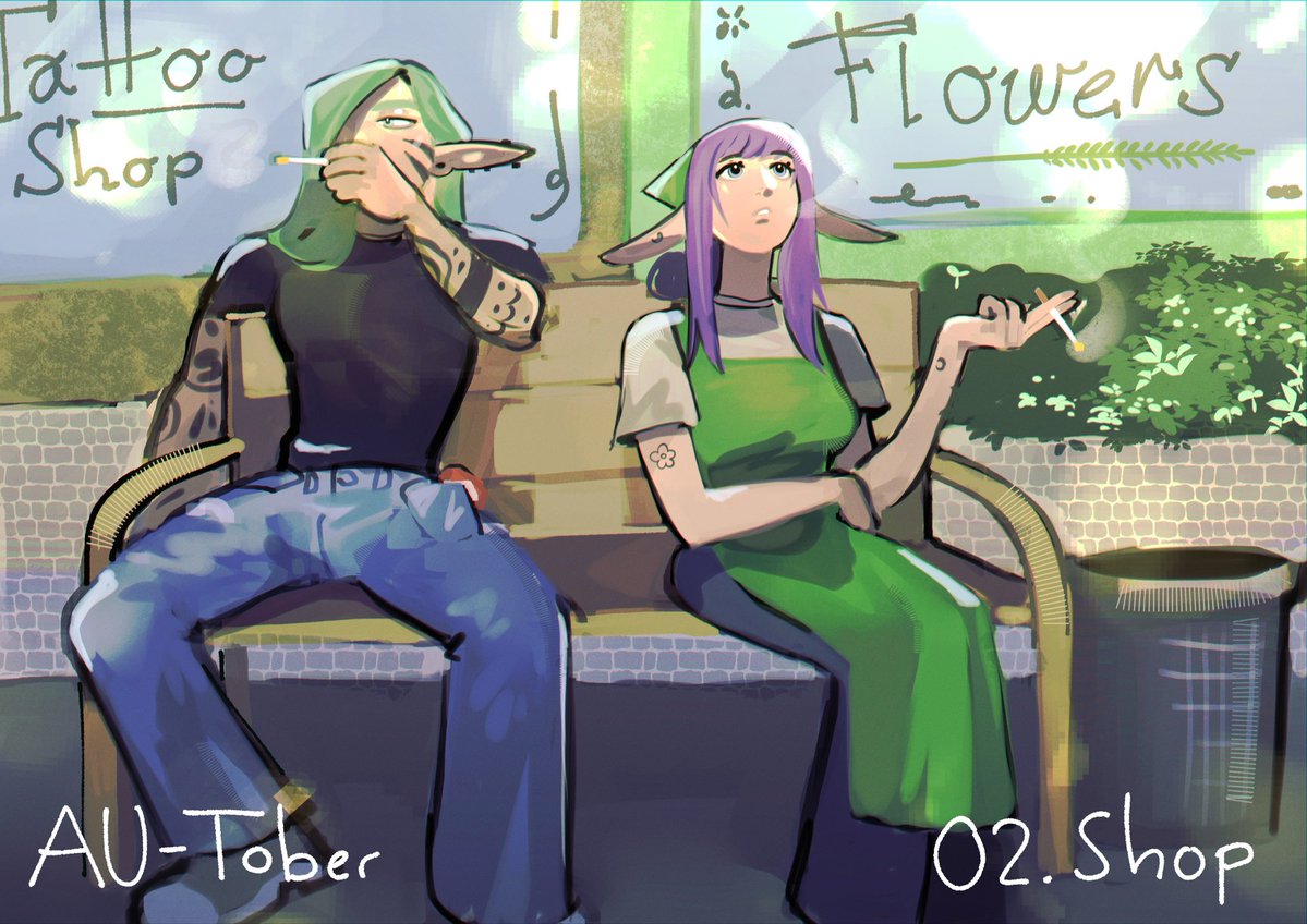 Elf_pixels's tweet photo. AU-Tober Day 2: Shop

I decided to make them Shop neighbors hihi 💀🌷 https://t.co/EEn1uTUPQ7