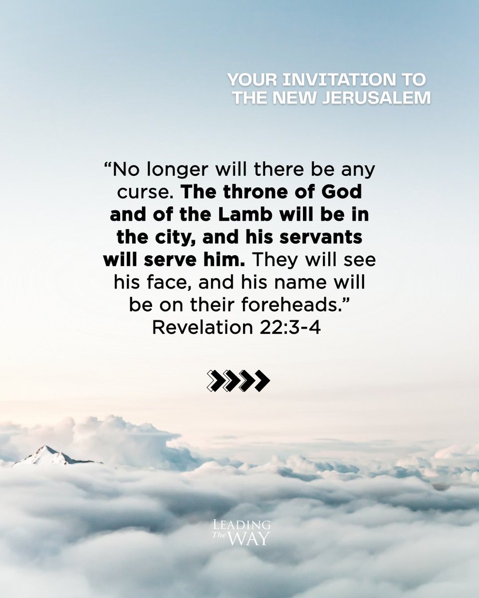 LeadingTheWay's tweet photo. No tears. No death. No broken hearts. But the greatest promise of the new Jerusalem is even more personal: God Himself will be with His people.

What does that mean for the way we live today? 

👉Read today: https://t.co/HbPCdDbbMg

#LeadingTheWay #DailyDevotional https://t.co/sqXxOrgfwr