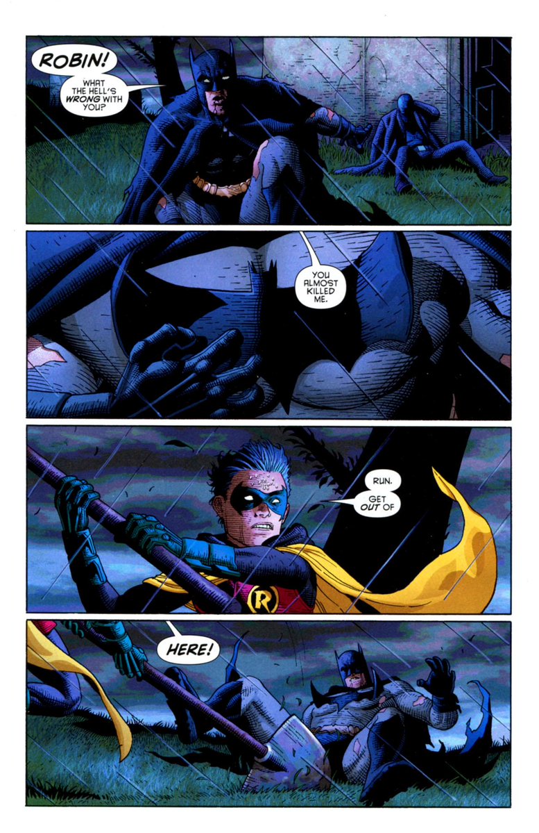 DatGirlNattieT's tweet photo. @AmirisphereXD @Hungryf0x1 “But he’s right” &amp; Deathstroke &amp; Talia do the same exact thing to Robin in the Batman comics 🥀 https://t.co/wbLK0VCo5v