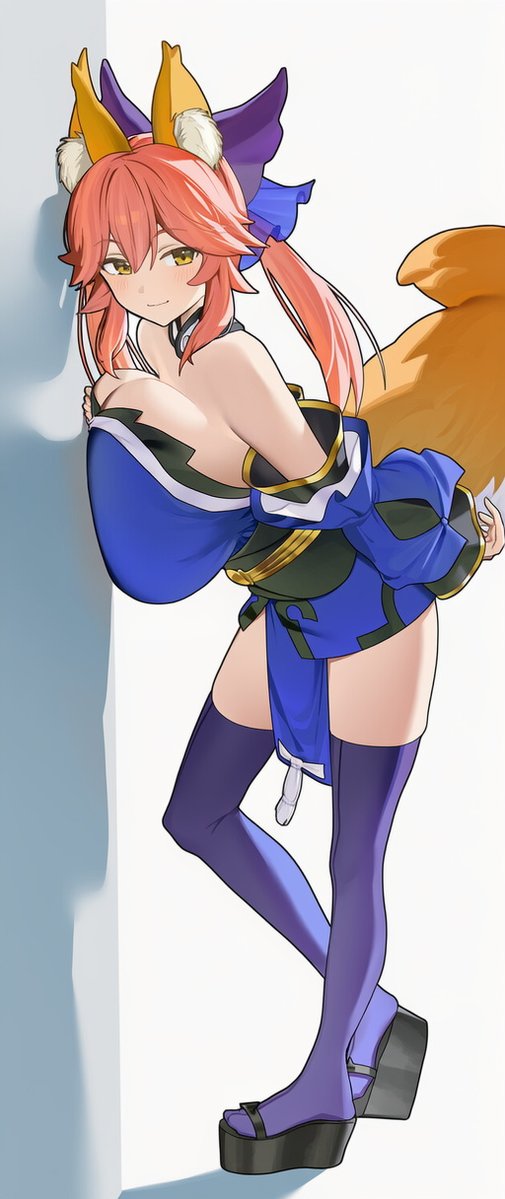 TakoTama02's tweet photo. 玉藻の前🦊                                                                                                                                                                                                                                                                                    [SFW Anime-Style Original Artwork. Safe for work.]