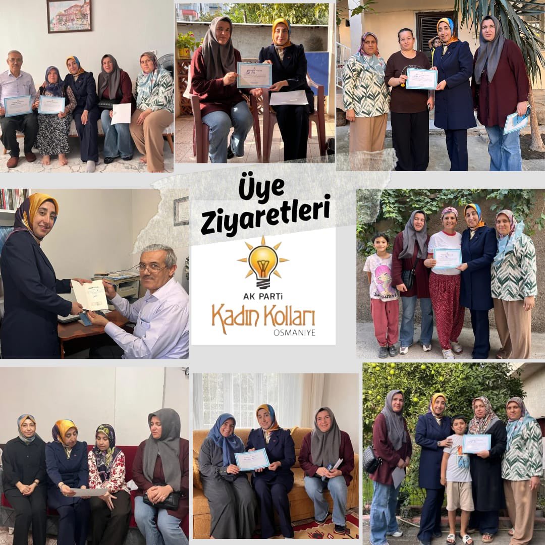 akkdn_osmaniye's tweet photo. 📍 Üye Hane Ziyaretleri

Cumhurbaşkanımız ve Genel Başkanımız Sayın Recep Tayyip Erdoğan’ın güçlü istikametinde, İl Başkanımız Mehmet Sadi Binboğa’nın riyasetinde, İl Kadın Kolları Başkanımız Sultan Okur ve teşkilatımızla birlikte üye hane ziyaretlerimizi sürdürüyoruz. https://t.co/LkJiVSgWVs
