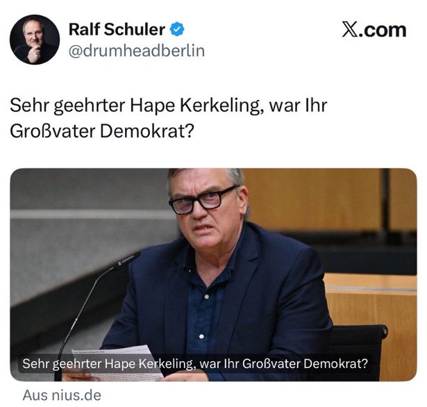 blume_im_revier's tweet photo. Mein Urgroßvater war wie Kerkelings Großvater KPD-Mitglied und Steiger auf Zeche Lothringen in Bochum. Von der Gestapo verschleppt und misshandelt, weil er Haltung zeigte. Dass rechte Medien diesen Widerstand der Bergleute heute relativieren, ist unerträglich. https://t.co/04OkslFAr3