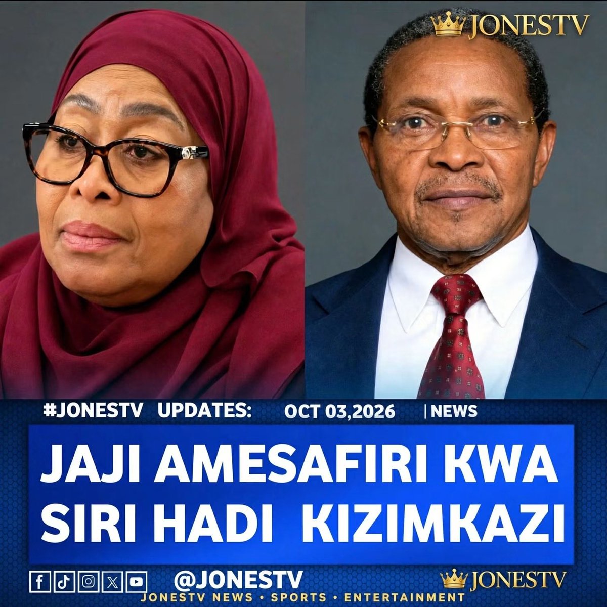 zoetjesheeftX's tweet photo. 🚨 BREAKING: JAJI AMESAFIRI KWA SIRI HADI KIZIMKAZI! 😱

Taarifa za ndani zinasema safari hii ya siri imefanyika usiku wa kuamkia leo Oct 03, 2026!

Ni nini kinaendelea Kizimkazi? Kuna nini nyuma ya pazia? 🤔
!

Maoni yako ni nini hapo chini? 👇 https://t.co/jLRw8JVnlz