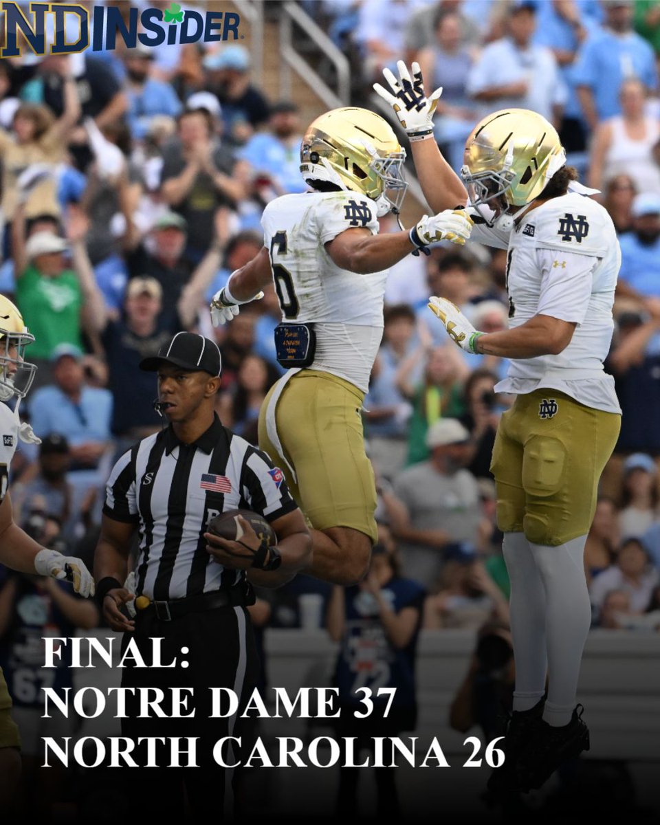 SBTsports's tweet photo. Notre Dame football was tested in Week Five in ways it simply hasn't been this 2026 season with a visit to rainy North Carolina⬇️
https://t.co/HdrlbsADou https://t.co/zaRJSmTpHH