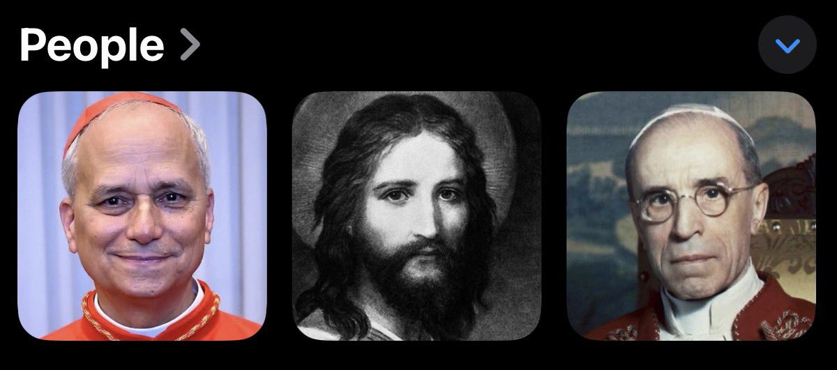 AdrianFPascal's tweet photo. I have so many pictures of Christ, Leo XIV, and Pius XII that my phone has made albums for them. https://t.co/rTamQ9P1XG