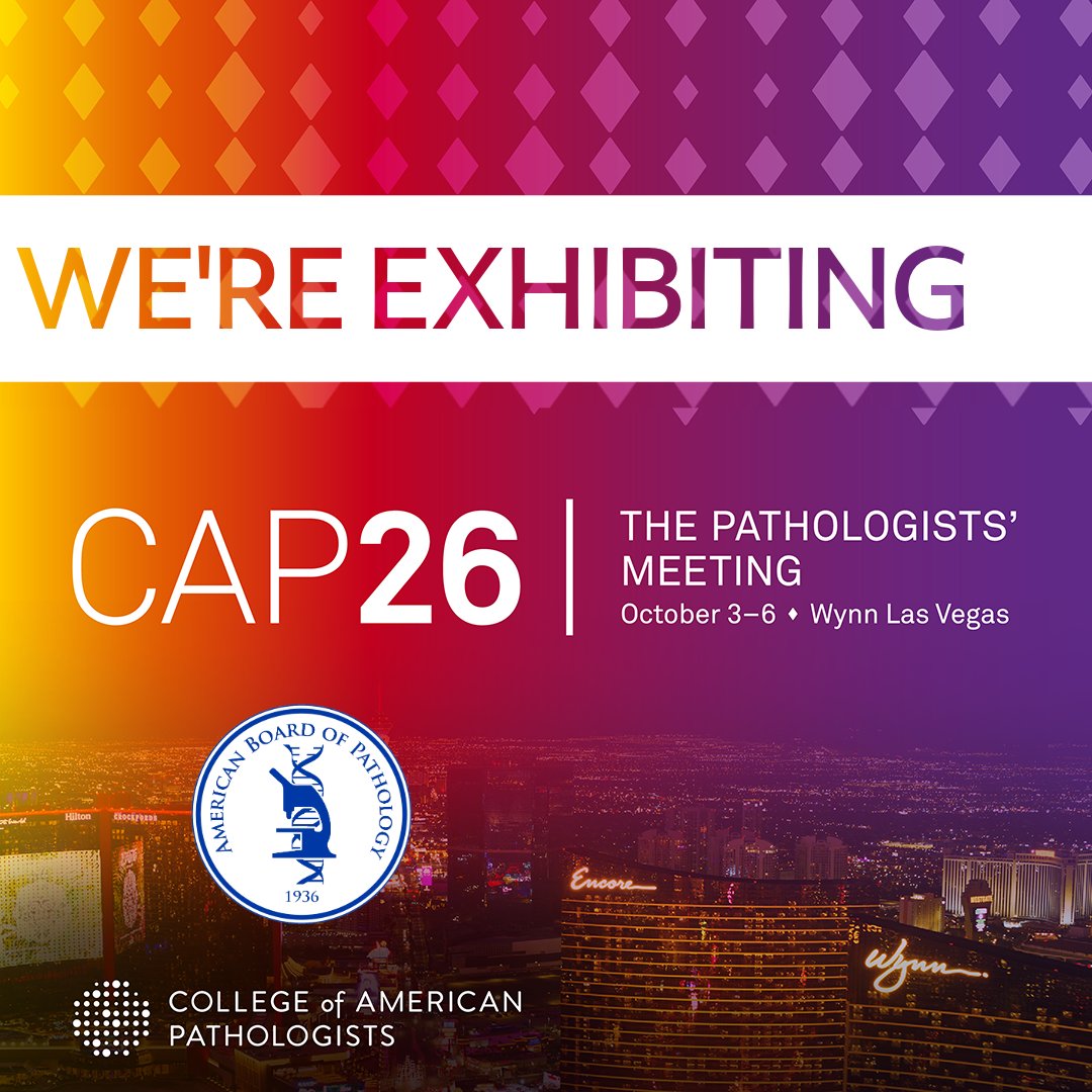 TheABPath's tweet photo. If you are attending #CAP26, stop by the ABPath booth (#251) and say hello! We are also happy to answer any questions you may have about board certification. #pathboards https://t.co/UoIjleTigv