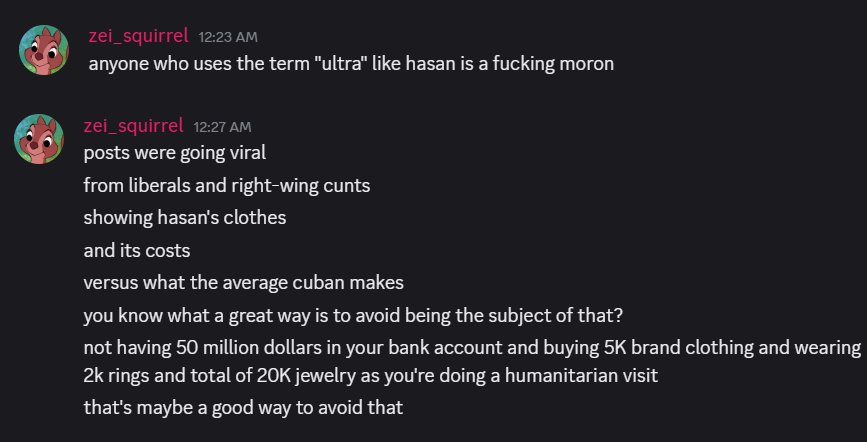 ZRhazes's tweet photo. oh btw @hasanthehun the squirrel constantly talks about how much of a moron you are. https://t.co/TH0Pe04PSw
