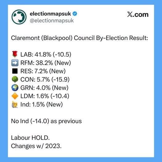 SamGascoyne11's tweet photo. I hate to say it, but a vote for Restore is a vote for Labour... https://t.co/nxe7RaEfCt