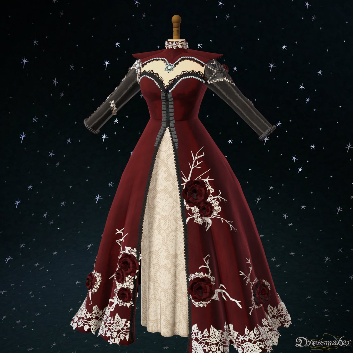 prowlerita's tweet photo. i did not do this dress justice omg i spent way too long on this https://t.co/uJTX9sK19Z