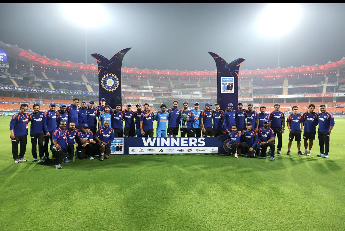 GautamGambhir's tweet photo. A series won through belief and hard work. Proud of our boys. Respect to West Indies for making us earn it. 🇮🇳 https://t.co/VjXOO6N00C